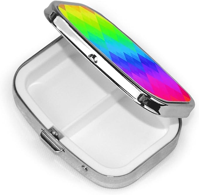 Custom Rectangular Pill Box Personalized Add Your Own Text Image Pill Case Pill Organizer Portable Medicine Container Holder for Pocket Purse 2.2 x 1.6 x 0.7 in