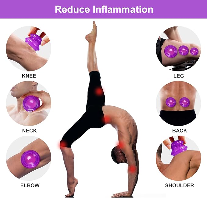 Silicone Cupping Therapy Set, Professional Studio and Home Cupping Set Massage Therapy Cups, Chinese Massage Cups for Cellulite Reduction Cupping Kit,Muscle and Joint Pain Myofascial Cupping Massager