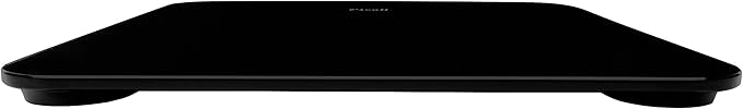 Escali Digital Glass Bath Scale for Body Weight, Bathroom Body Scale, High Capacity of 400 lb, Battery Included, Slim Black