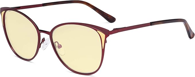 Eyekepper Ladies Blue Light Filter Glasses - Butterfly Design Computer Eyegalsses Women -Transparent Blue Lens
