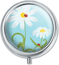 Sweet Ladybugs on Flowers Pill Case Trinket Gift Box