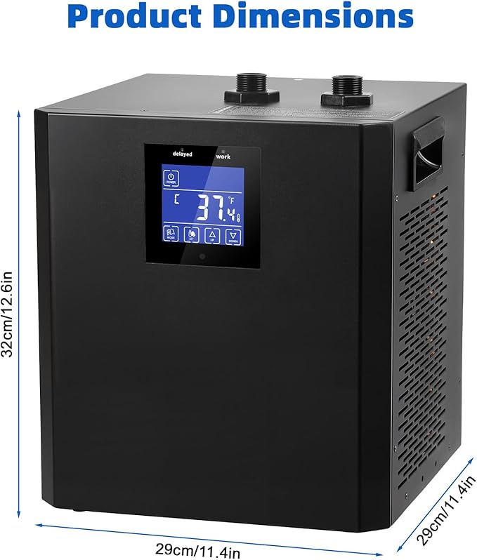 Cold Plunge Chiller, Ice Bath Water Chiller Machine with Pump and Filter, 87 Gallon Capacity, Efficient Cooling System for Athletic Recovery, Easy Setup for Home Gym (Black)
