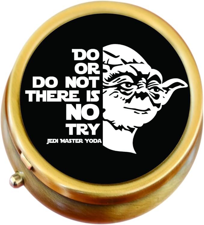 Do or Do Not There is No Try Brass Pill Box
