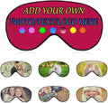 Personalized Eye Mask, Custom Eyeshade Blindfold Add Your Design Image Text Customized Eye Cover with Adjustable Strap for Sleeping Travel Work Naps Blocks Light, Plum Purple