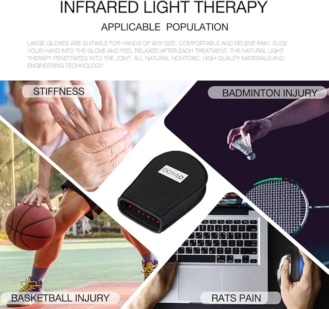 DGXINJUN Red Light Therapy Devices Near Infrared Light Therapy for Hand Pain Relief Double Side pad for Fingers Wrist