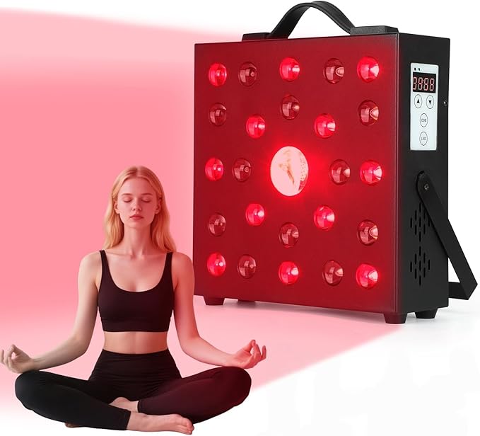 Red Light Therapy Panel, Infrared Red Light Therapy for Body, Clinical 228W COB Bead, 630nm 660nm 850nm Red Light Panel