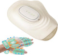 Electric Hand & Wrist Massager with Heat and Compression for Tired & Stiff Hands, 3 Massage Modes & Intensities, 3000mAh Rechargeable Cordless, 10-Min Timer for Home Relaxation (White)
