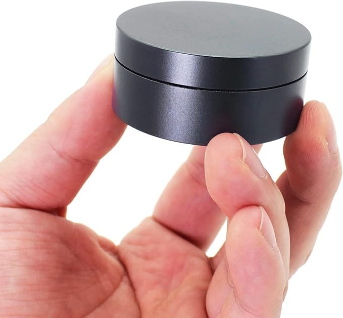 Portable Daily Pill Case, Heavy Duty Aluminium Alloy Round Pill Box, Waterproof Travel Pill Organizer, Pocket Purse Medicine Vitamin Holder EDC Container for Outdoor Camping Working