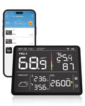 Temtop Air Quality Monitor Indoor PM2.5 CO2 Detector, 8-in-1 Smart Air Quality Weather Station with PM2.5 PM10 CO2 Temperature Humidity Sensor Weather Forecast for Home