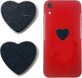 RICHRAIN Mobile Phone Sticker Shungite Heart Shape Protection Sticker 2 Pieces Set