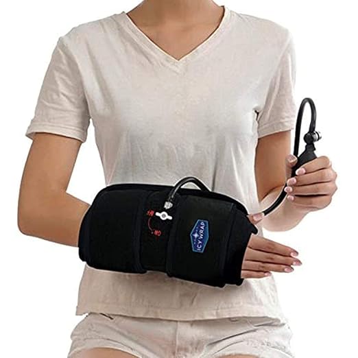 Cold Pack Compression Wrap for Hand, Wrist, Arm – by Icy Wrap - Ice Pack Therapy Cryo-Cool Flexible Treatment for Injuries, Aches, Swelling, Sprains, Inflammation