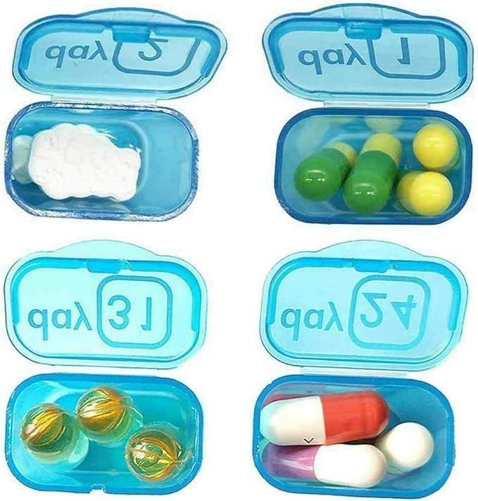 Magik 31 Day Monthly Pill Organizer Medication Pod Compartment Planner Box Plastic(Blue,1 Pack)
