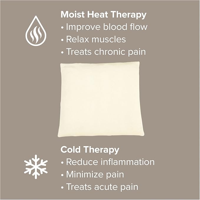 Bed Buddy Microwavable Heating Pad with Lavender - Aromatherapy Microwave Heating Pad for Back Pain, Neck Pain - for Moist Heat Therapy and Freezable for Cooling Therapy, Lavender & Chamomile Scent