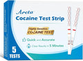 Areta Cocaine Test Strips: Instant Urine Drug Test for Cocaine 5 Pack, OTC Use, COC Coke Crack Home Detection Kit, 300 ng/mL Cutoff, Result in 5 Min -#ASCOC-114