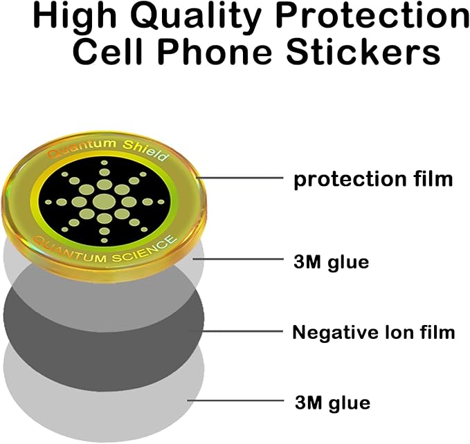 8 Pieces of Cell Phone Protection Neutralizers Stickers, Blockers Equipment Stickers for All Phones Tablets Laptops Computer WiFi All Devices Gold