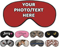 AMAPARK Custom Eye Mask for Sleeping Personalized with Picture Text Logo Sleep Masks Gift for Wedding Anniversary Party Favor, Brown