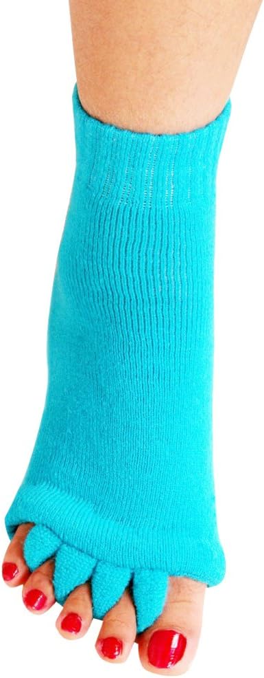 Yoga Sports GYM Five Toe Separator Socks Alignment Pain Health Massage Socks, Prevent Foot Cramps, One Pair