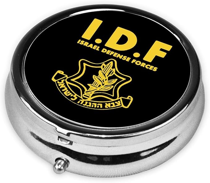 IDF Israel Defense Forces Round Pill Box Streamline Daily Medication Routine