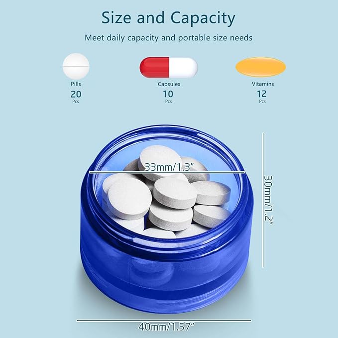 Cylindrical Pocket Pharmacy Moisture-Proof Travel Pill Organizer Free Combination of Seven Colors Pill Box 7 Day
