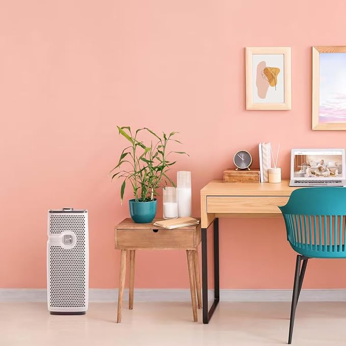 Bionaire True HEPA AER1 Mini Tower Air Purifier 3-Stage Filtration System White