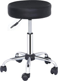 LEMY Salon Stool and Tattoo Chair Hydraulic Adjustable Rolling Stool,360° Swivel with PU Leather Seat and Sturdy Metal Base for Spa Massage Esthetician Nail Technician