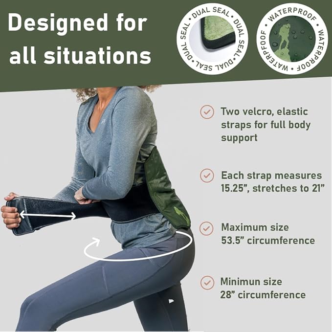 Large Ice Packs for Injuries Reusable Wrap with Straps - Soft Gel Hot and Cold Packs for Injuries, Hip, Shoulder, Back Pain Relief - 12" x 15" - Green