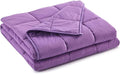 RelaxBlanket Cotton Weighted Blanket 100% Cotton with Premium Glass Beads for All-Season 60''x80'' 15lbs,Purple