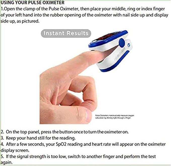 Dagamma Finger Pulse Oximeter DP100 in Black - the Authentic Pulse Oximeter for sports and aviation use