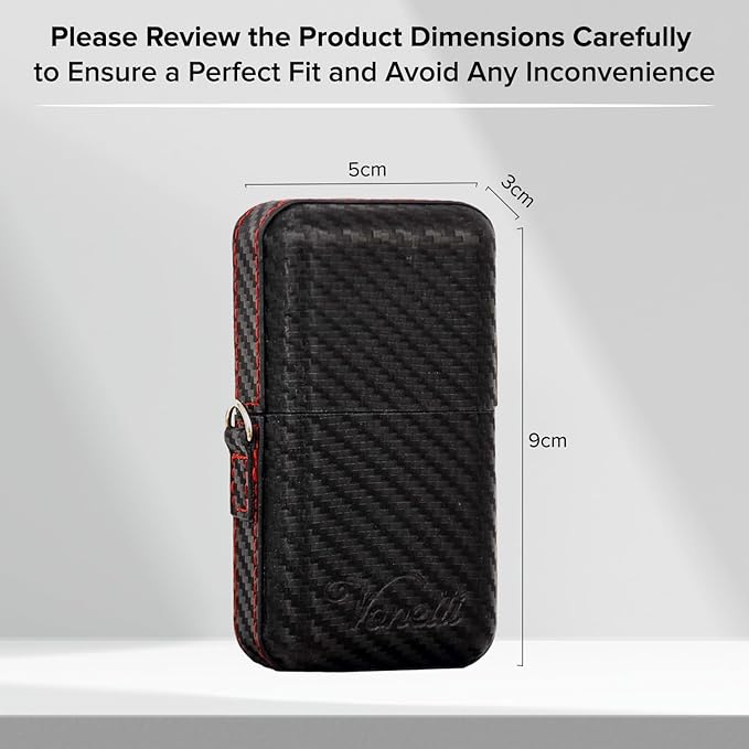 VONETTI Carbone Faraday Box for Car Keys- Anti-Theft Car Key Signal Blocking Pouch, RFID Keyless Entry Key Fob Protector & Blocker Blocking Cages- Car Accessories Gift for Men and Women