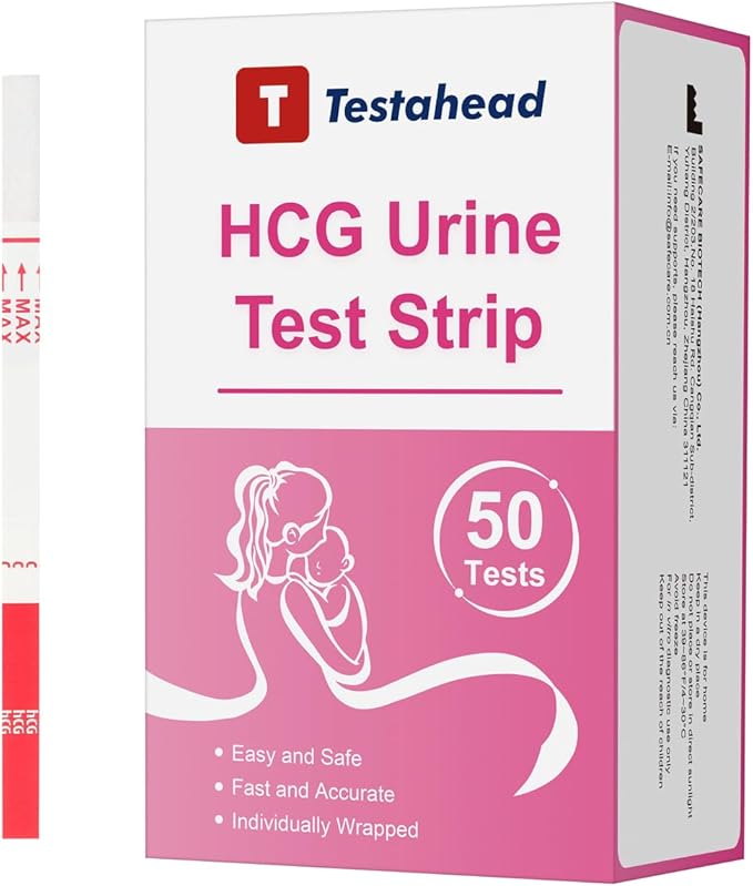 Pregnancy Test Strips, 50 Count, High Sensitivity Home Tests for Early Detection