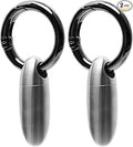 Mini Titanium Pill Holder Keychain, Waterproof EDC Pill Container Organizer for Travel, Pocket, Purse - Silver Bullet-Shaped Metal Medicine Case for Medicine & Vitamins - A 2PCS