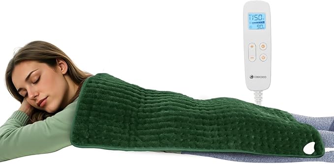 CooCoCo 17x33'' Large Heating Pad for Back, Gifts for Mom Dad, Electric Heated Pad for Neck Shoulders, Heat Pad, Auto Off, 10ft Cord, Gifts for Women Men