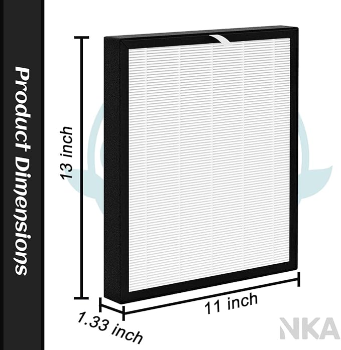 For XJ-3800 True HEPA Replacement Filter Compatible with Surround Air Intelli-Pro XJ-3800 Air Purifier, 2-in-1 H13 HEPA & Carbon Filter for Home Air Cleaner (1 Pack)