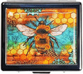 Western Bumblebee 7 Days Chromed Shiny Silver Pill Organizer with Mirror Inside Has 8 Separate Compartments Rectangle 7 Days Pill Box Pill Case