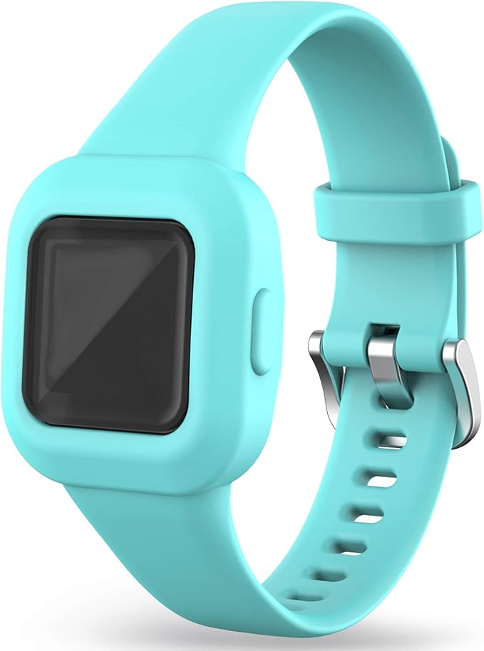 FitTurn Band Compatible with Garmin vivofit jr. 3 Bands Kids Replacement Accessory Soft Silicone Band 130-175mm Size for vivofit jr 3 Fitness Tracker Ages 4+ for Kids Wristbands (Mint Green)