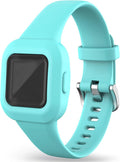 FitTurn Band Compatible with Garmin vivofit jr. 3 Bands Kids Replacement Accessory Soft Silicone Band 130-175mm Size for vivofit jr 3 Fitness Tracker Ages 4+ for Kids Wristbands (Mint Green)