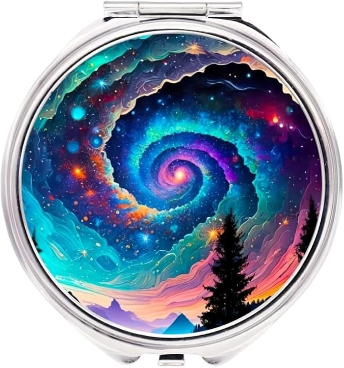 3 Compartments Detachable Mini Pill Case for Purse Pocket, Travel Pill Organizer, Small Portable Metal Pill Box with, Three Times a Day Pill Container for Children, Men and Women - Starry Sky