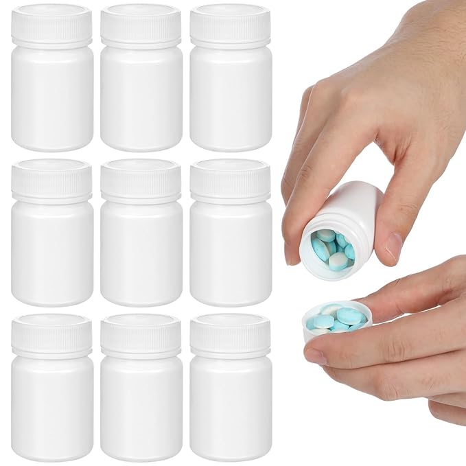 20pcs Portable Pill Container 50ml Bottles for Medication Travel-friendly Capsule Storage Moistproof Design for Organizing Pills and