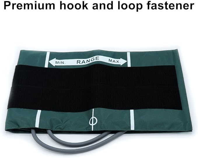 NIBP Cuff with BP18 Connectors for Adult Thigh, 46-66 cm Reusable Dual Tube Nylon Replacement BP Cuff with Inner Airbag for Blood Pressure Monitor Machine
