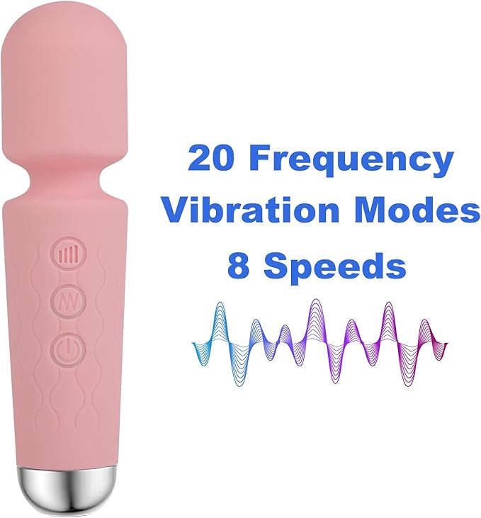 Personal Massager, Micro Wireless Massager, Small & Powerful, Waterproof Portable, Suitable for Relieving Neck, Leg and Shoulder Pain, Pink