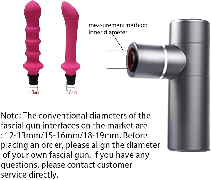 Massage Gun Attachments,Silicone Massage Gun Heads,Deep Tissue Percussion Trigger Point Massage Replacement Head, Plug and Play Comfort Tools (Color : D, Size : 15MM-16MM)