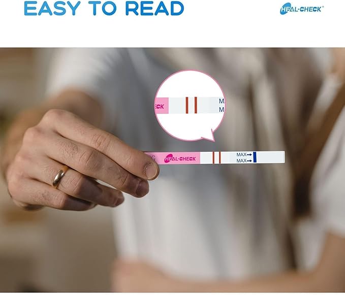 50 Count Pregnancy Tests with Cups, Bulk Pregnancy Test Strips for Detection at Home, Over 99% Accuracy, Individually Wrapped Fertility Tests, Extra-Wide 5mm HCG Tests, Pruebas De Embarazo
