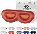 PROMEED Adjustable 23 Momme Mulberry Silk Sleep Mask, 3D Contoured No-Pressure Cup Eye Mask for Sleeping, Super Soft Breathable Blindfold, Perfect Blocks Light for Sleeping (Dusk)