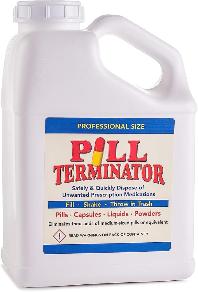 Best Safe Rx Pharmaceutical Med Destroyer & Disposal Container - Dispose Old RX Medication Drugs, Pill & Liquid Buster (1 Pack) Gallon