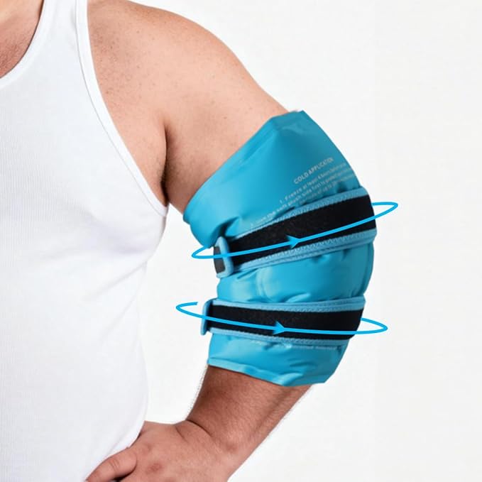 King Mills Plus Size Elbow Ice Sleeve, Ideally Used as Tennis Elbow Ice Pack Wrap with Cold or Hot Therapy for Bursitis, Golfers Treatment, Arthritis, and Tendonitis Pain Relief