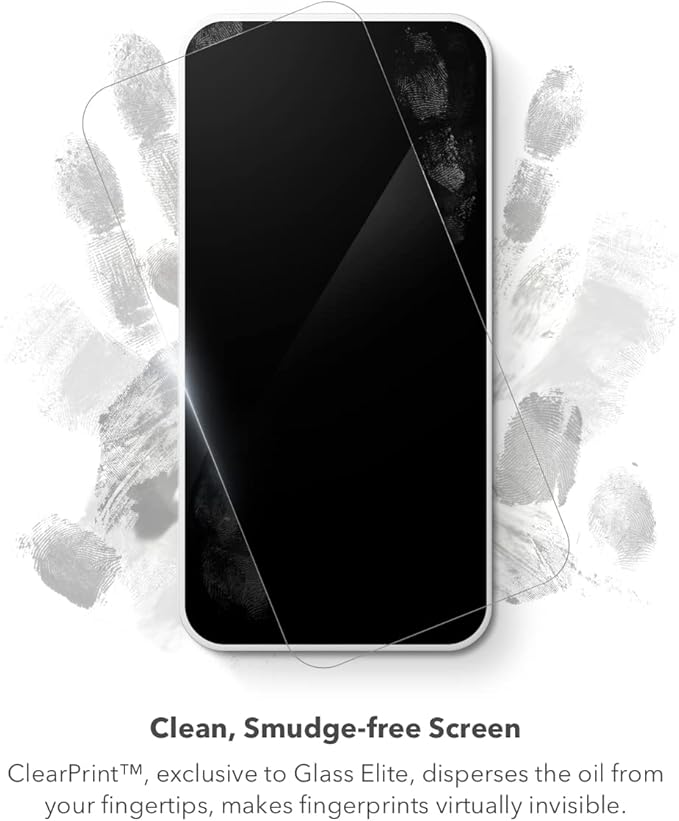 ZAGG Glass Elite VisionGuard Screen Protector for Apple iPhone 14 Pro Max - 5X Stronger, Blue-Light Protection, Anti-Fingerprint Technology, InvisibleShield, Easy to Install