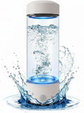Hydrogen Water Bottle, Portable & Rechargeable – Molecular Hydrogen Water Generator, Alkaline Ionizer, Hydrogenated Water Purifier for Health & Fitness with Hydrogen-Rich Water White