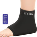 Ankle Ice Pack Wrap Reusable Gel Cold Compression Sleeve for Swelling, Sprained Ankle, Achilles Tendonitis & Plantar Fasciitis Relief （Black+Cold Ice Pack，Large）
