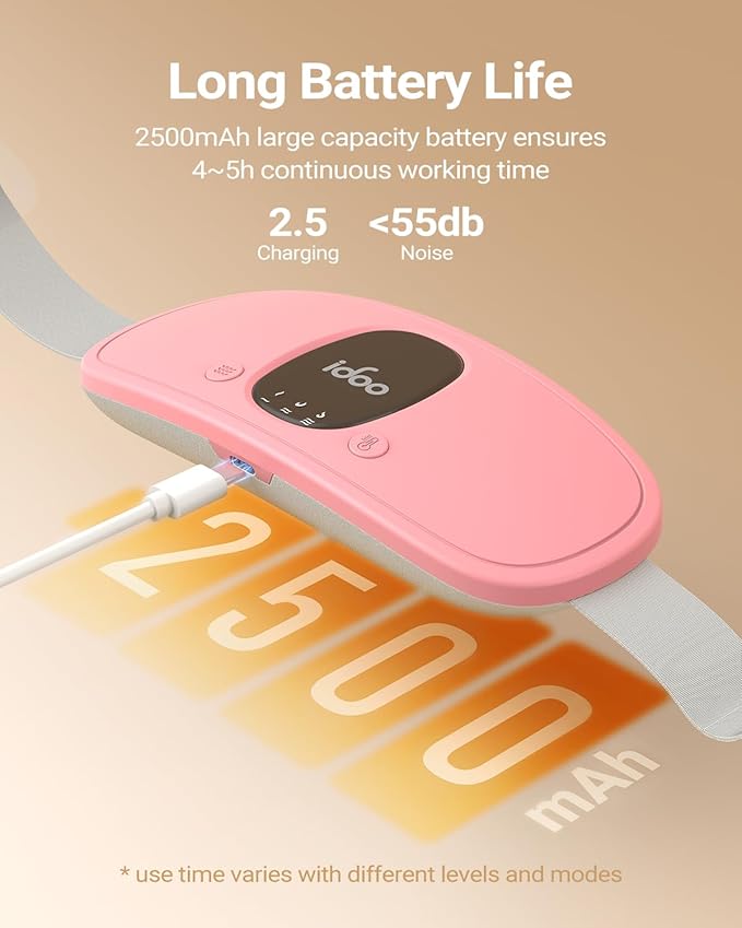 iDOO Portable Heating Pad, FSA Eligible Items, Mothers Day Gifts for Mom Women, Pink