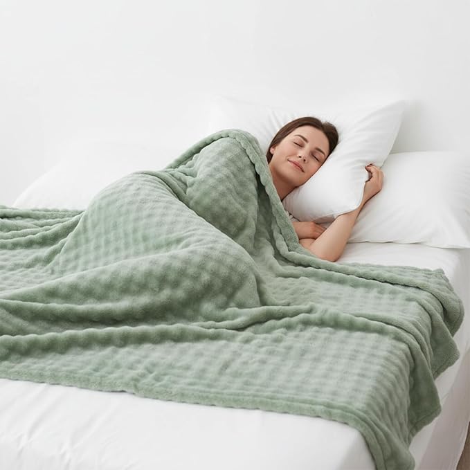 Grounding Blanket Grounding Sheets Queen, Grounding Throw for Improved Sleep, Relieving Pain,Conductive Grounded Mat for Bed with Grounding Wire (Green, Adult)